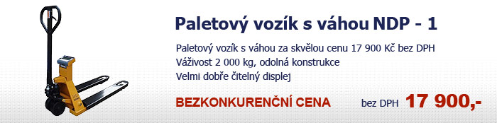 Paletový vozík s váhou NDP-1